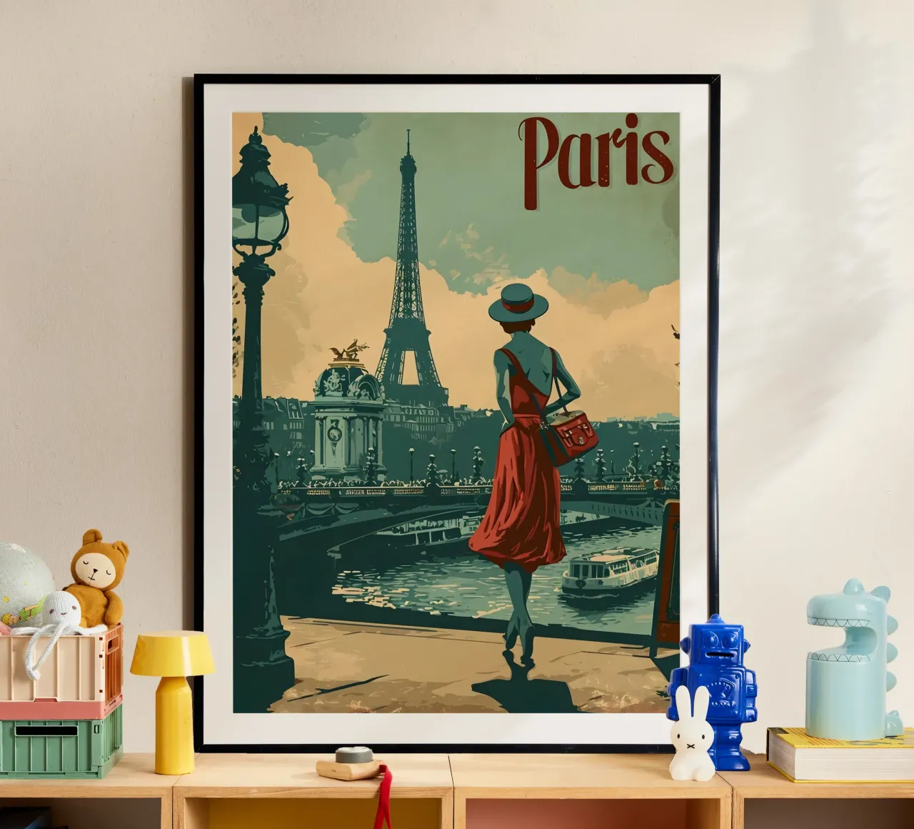 Paris Eiffelturm Vintage Kunst carta hahnemühle da Vintage Travel Art