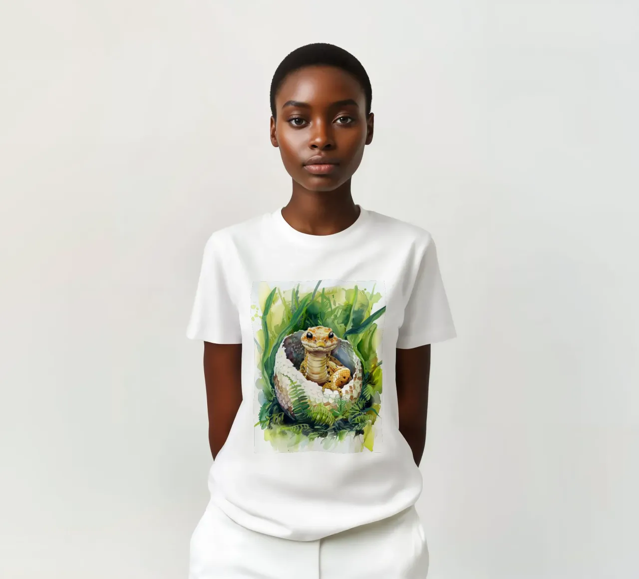 Un cucciolo di serpente nell'abbraccio della natura t-shirt da DesignDoodle