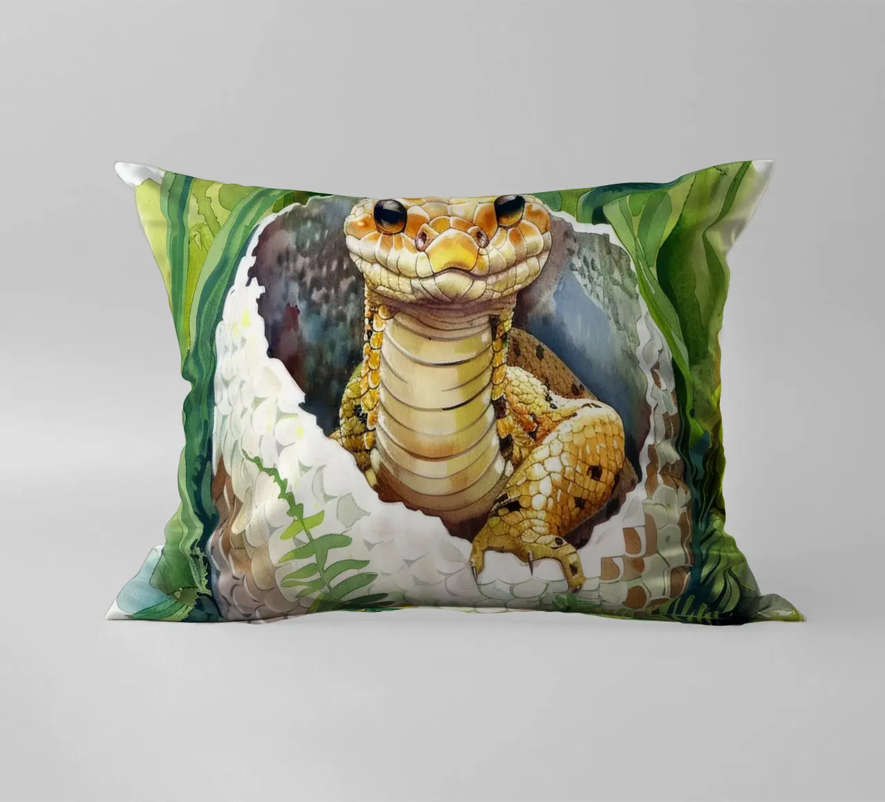 Un cucciolo di serpente nell'abbraccio della natura cuscino da DesignDoodle