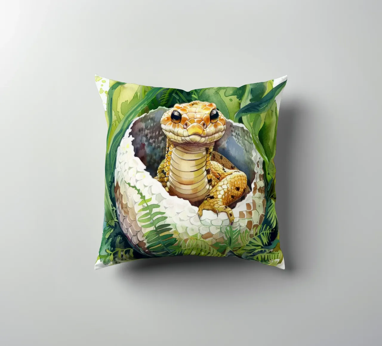 Un cucciolo di serpente nell'abbraccio della natura cuscino da DesignDoodle