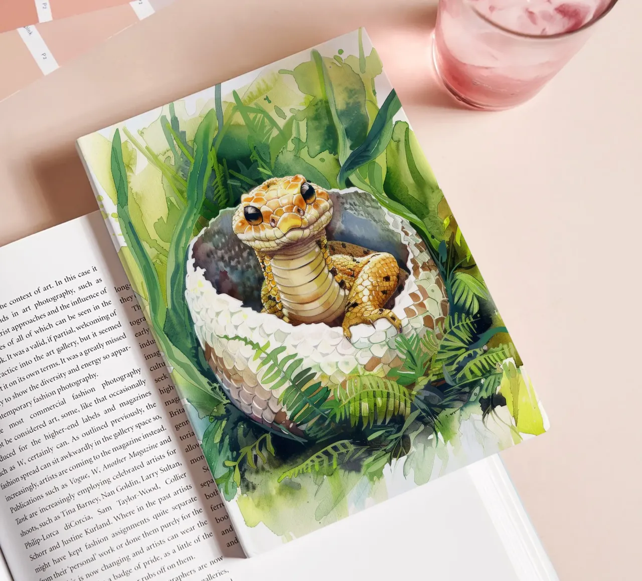 Snake Hatchling in Nature's Embrace notebook by DesignDoodle