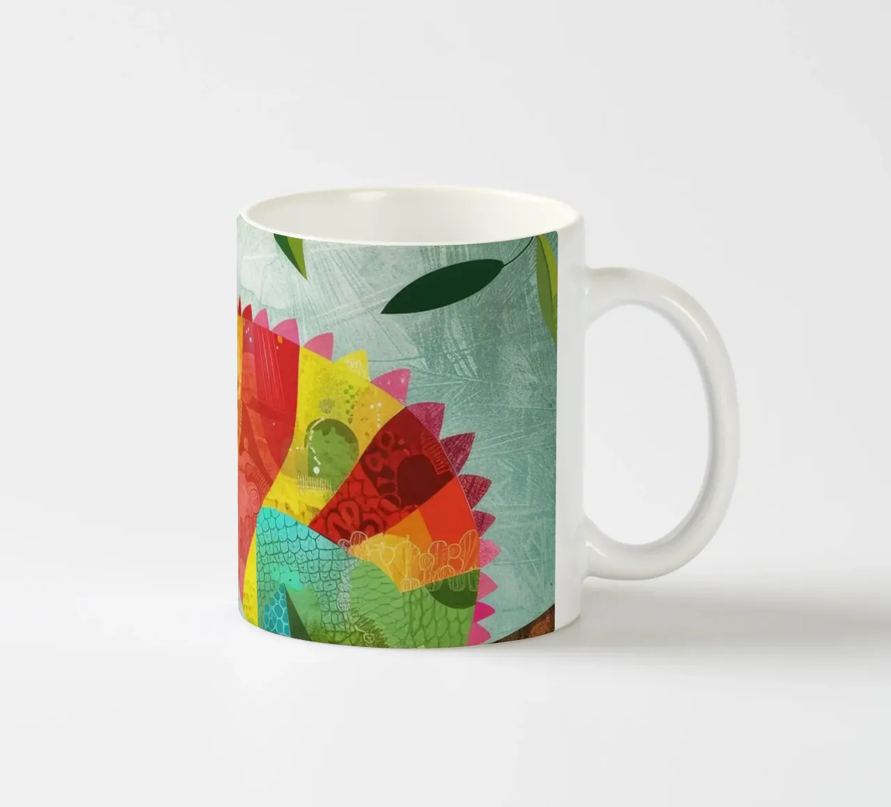 Camaleonte in tinte vivaci tazza in ceramica da DesignDoodle