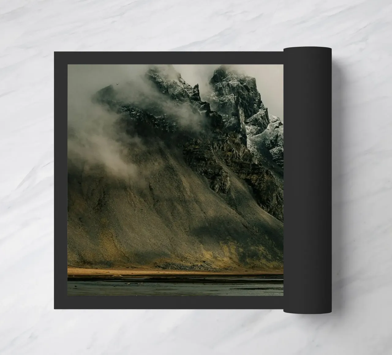 mountain clouds doormat by Earthly Visions