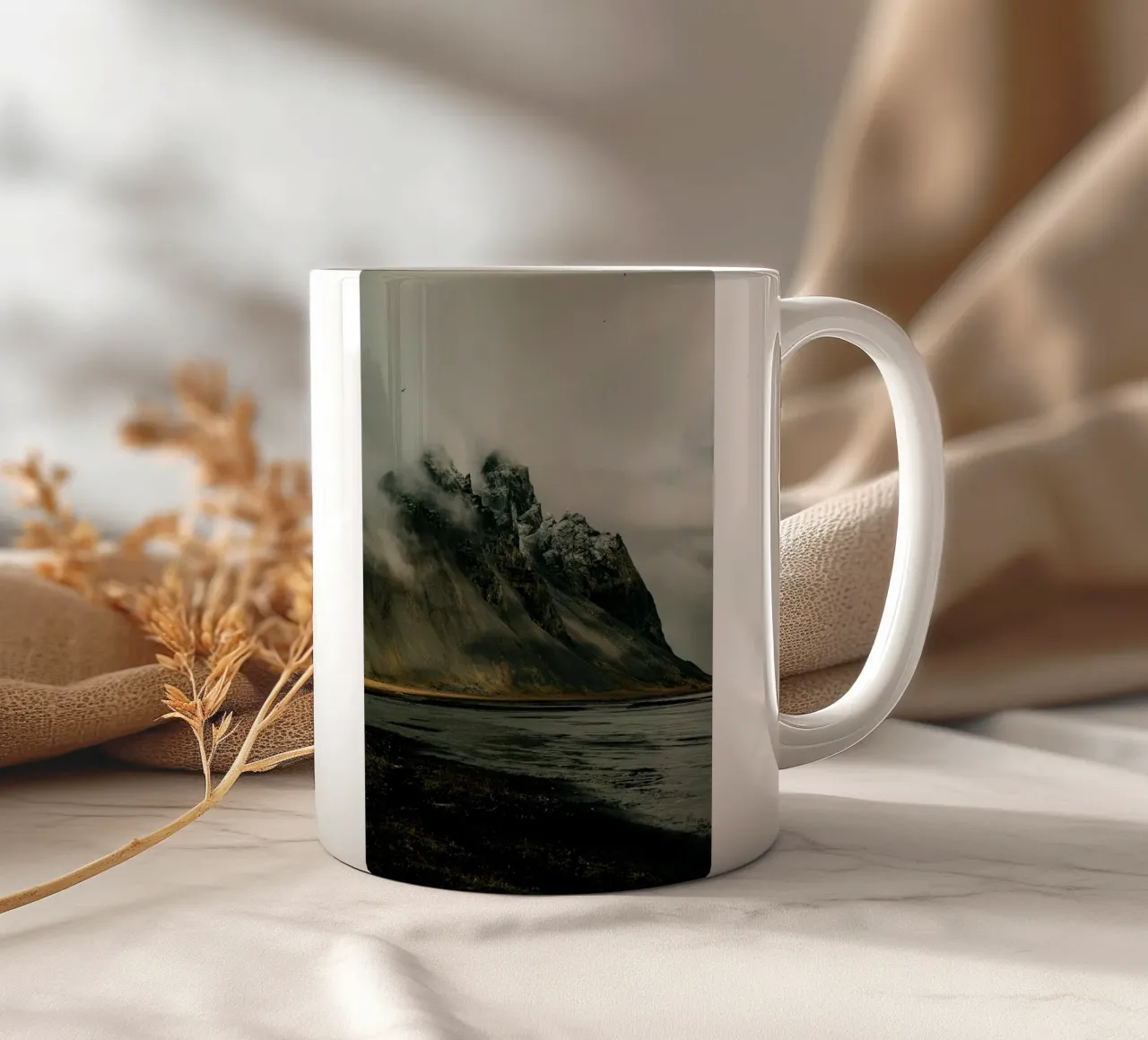 mountain clouds ceramic mug by Earthly Visions