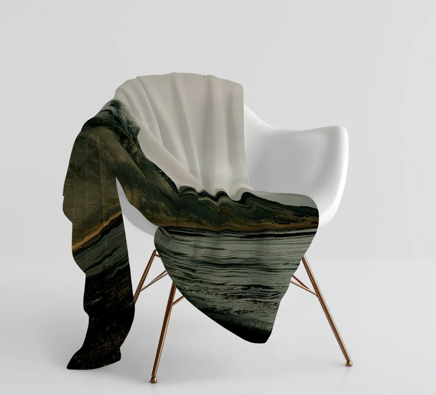 mountain clouds fleece blanket by Earthly Visions