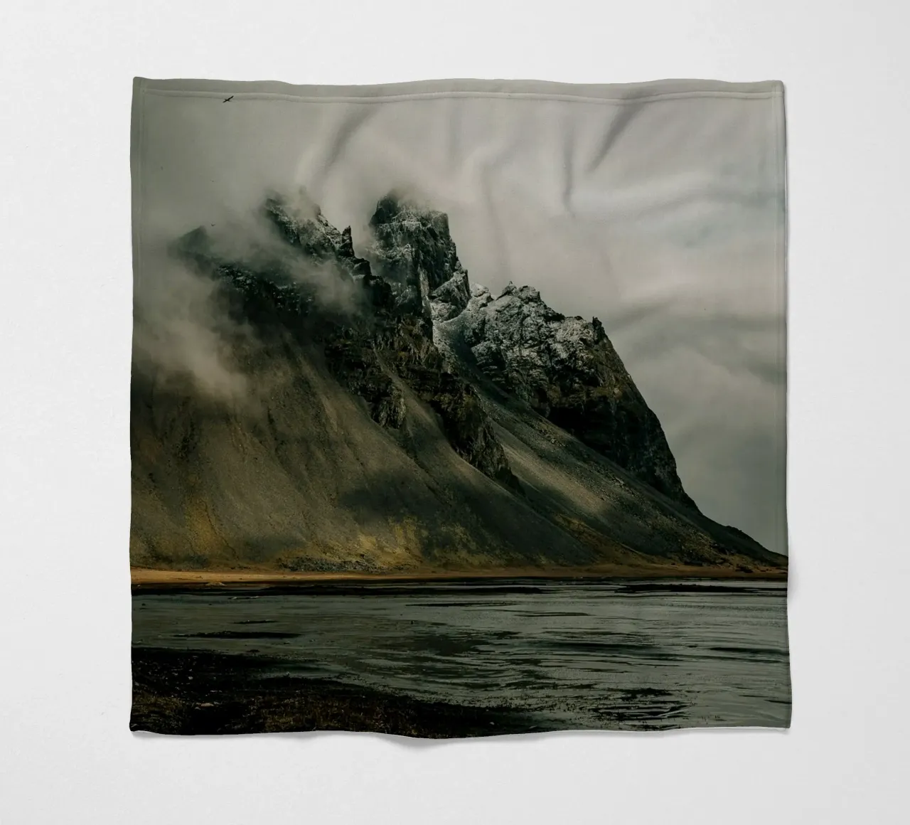 mountain clouds fleece blanket by Earthly Visions