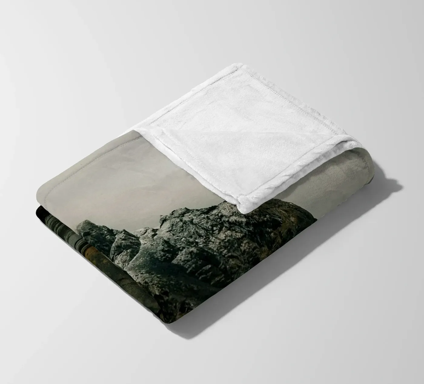 mountain clouds fleece blanket by Earthly Visions