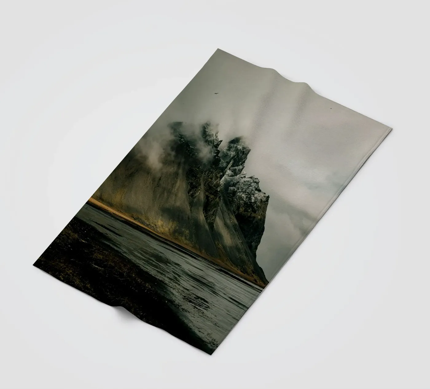mountain clouds fleece blanket by Earthly Visions