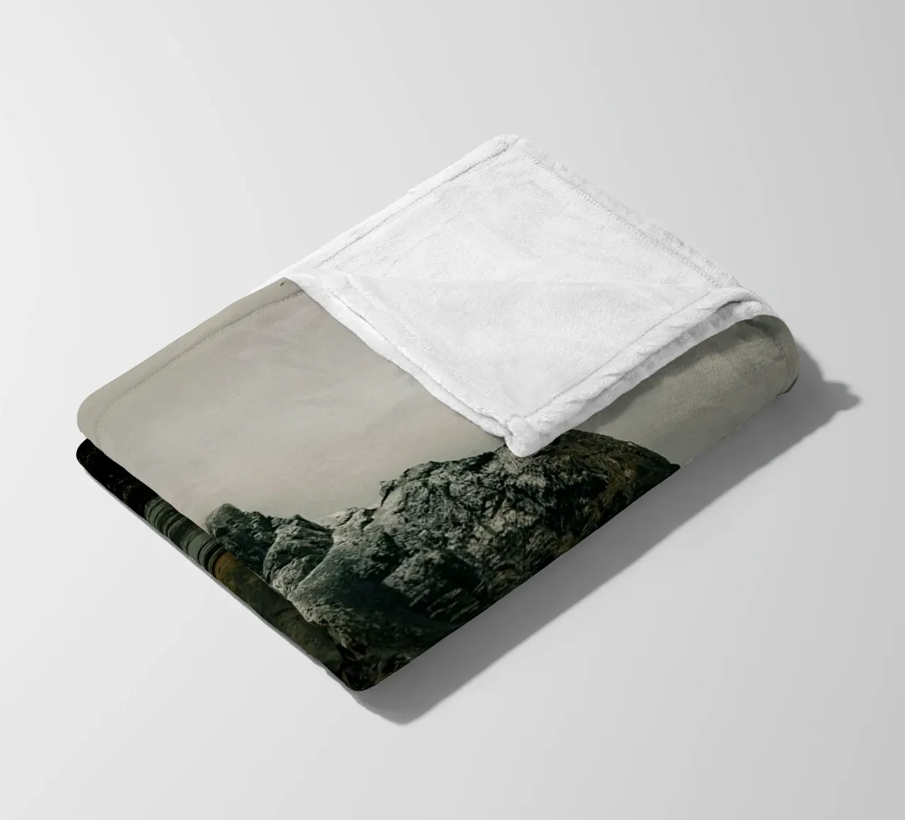 mountain clouds fleece blanket by Earthly Visions
