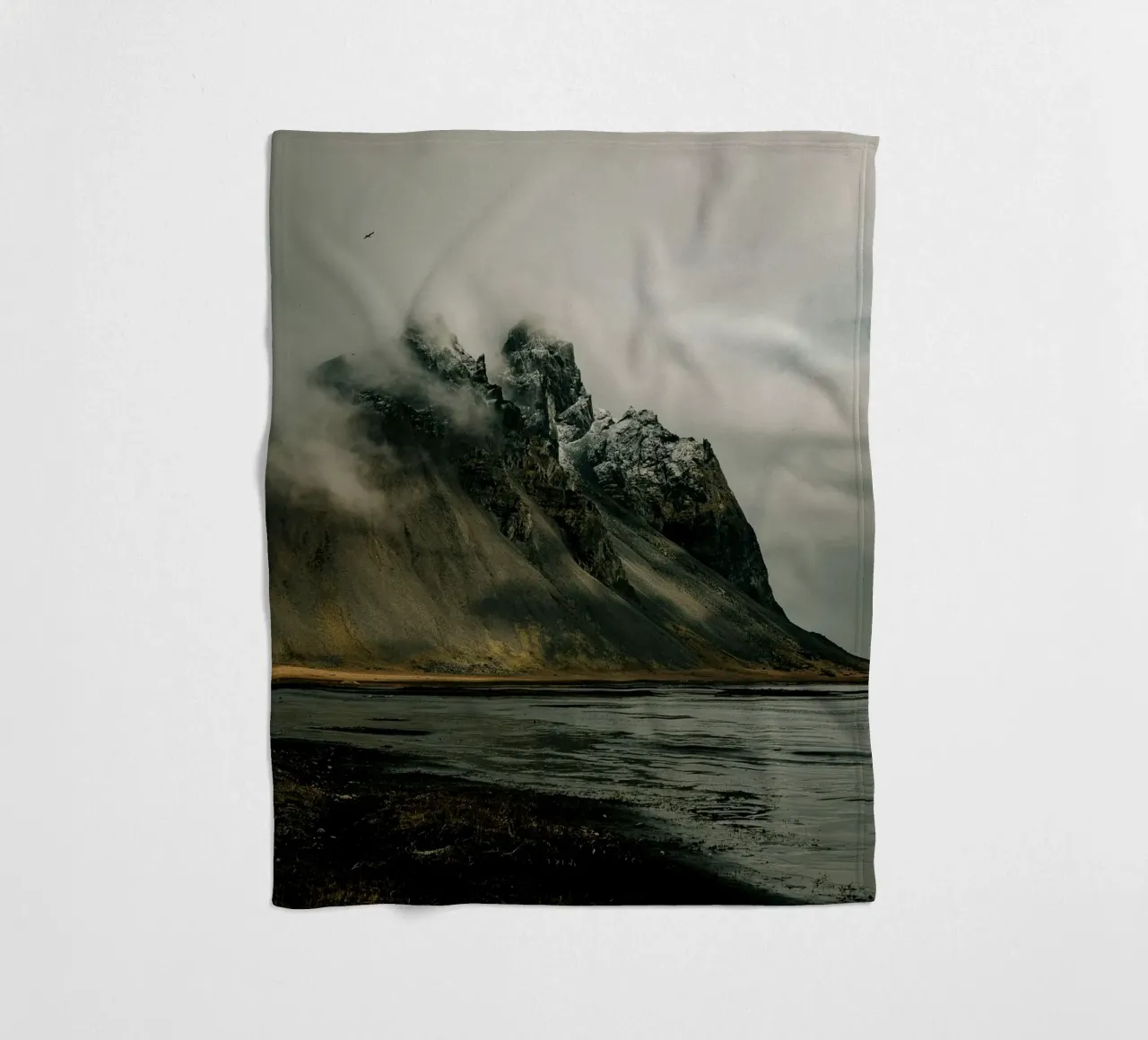 mountain clouds fleece blanket by Earthly Visions