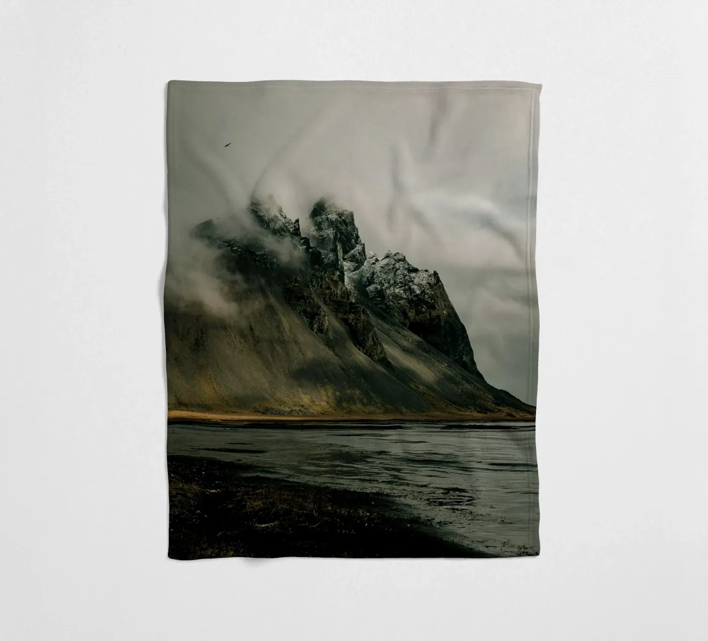 mountain clouds fleece blanket by Earthly Visions