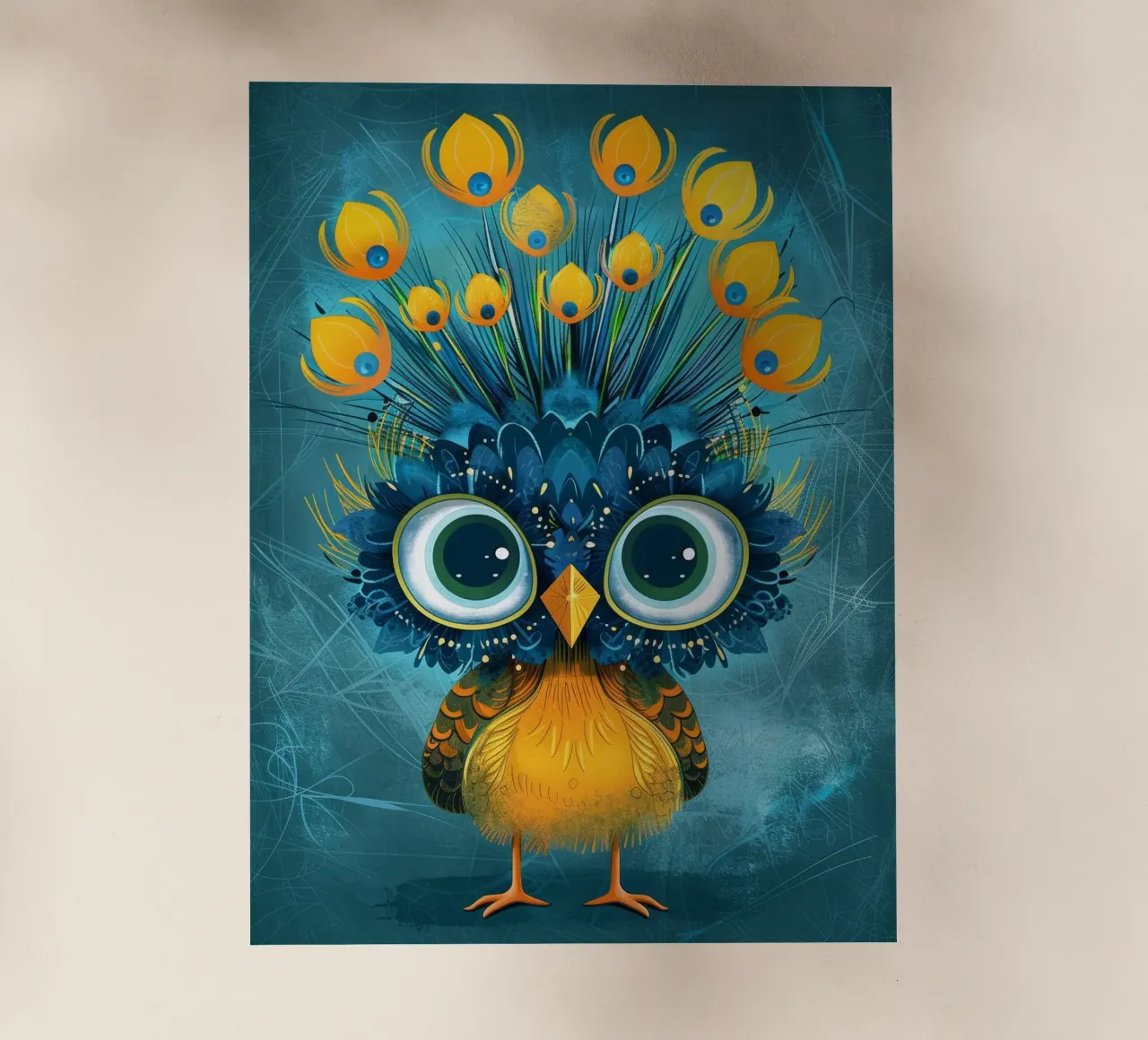 Pulcino pavone estroso pellicola backlit da DesignDoodle
