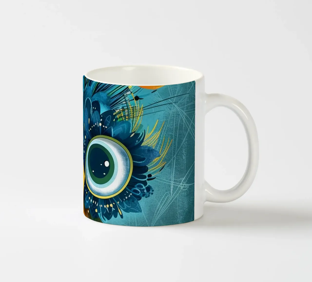 Pulcino pavone estroso tazza in ceramica da DesignDoodle