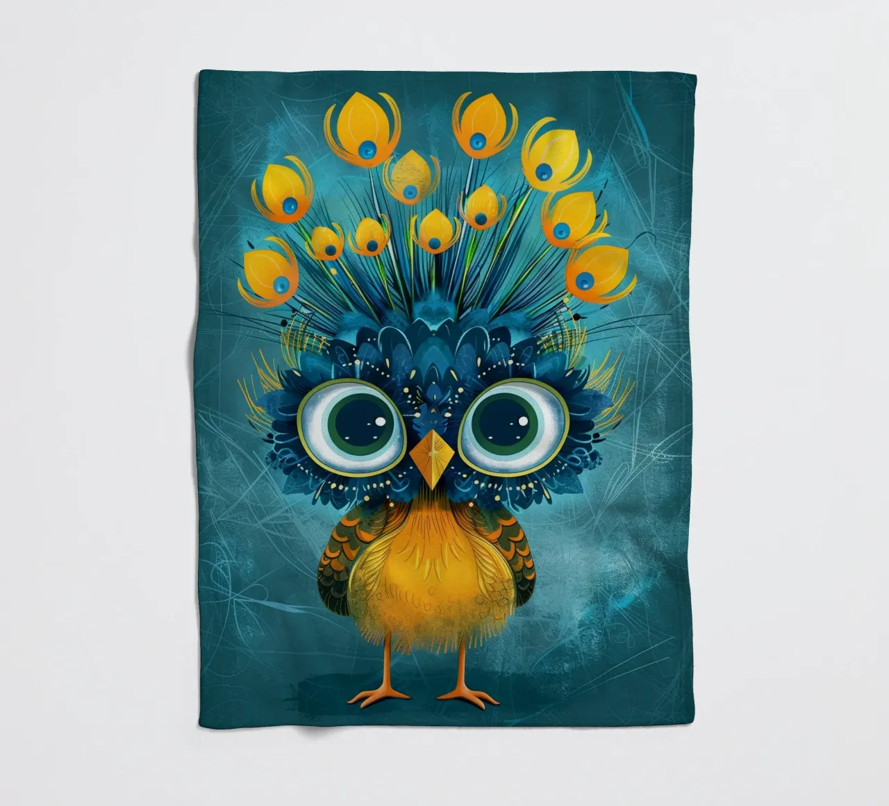 Pulcino pavone estroso coperta in pile da DesignDoodle