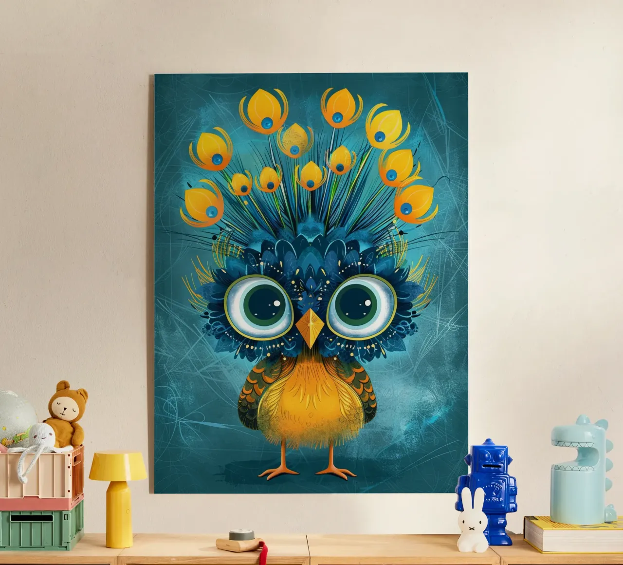 Pulcino pavone estroso plexiglass da DesignDoodle