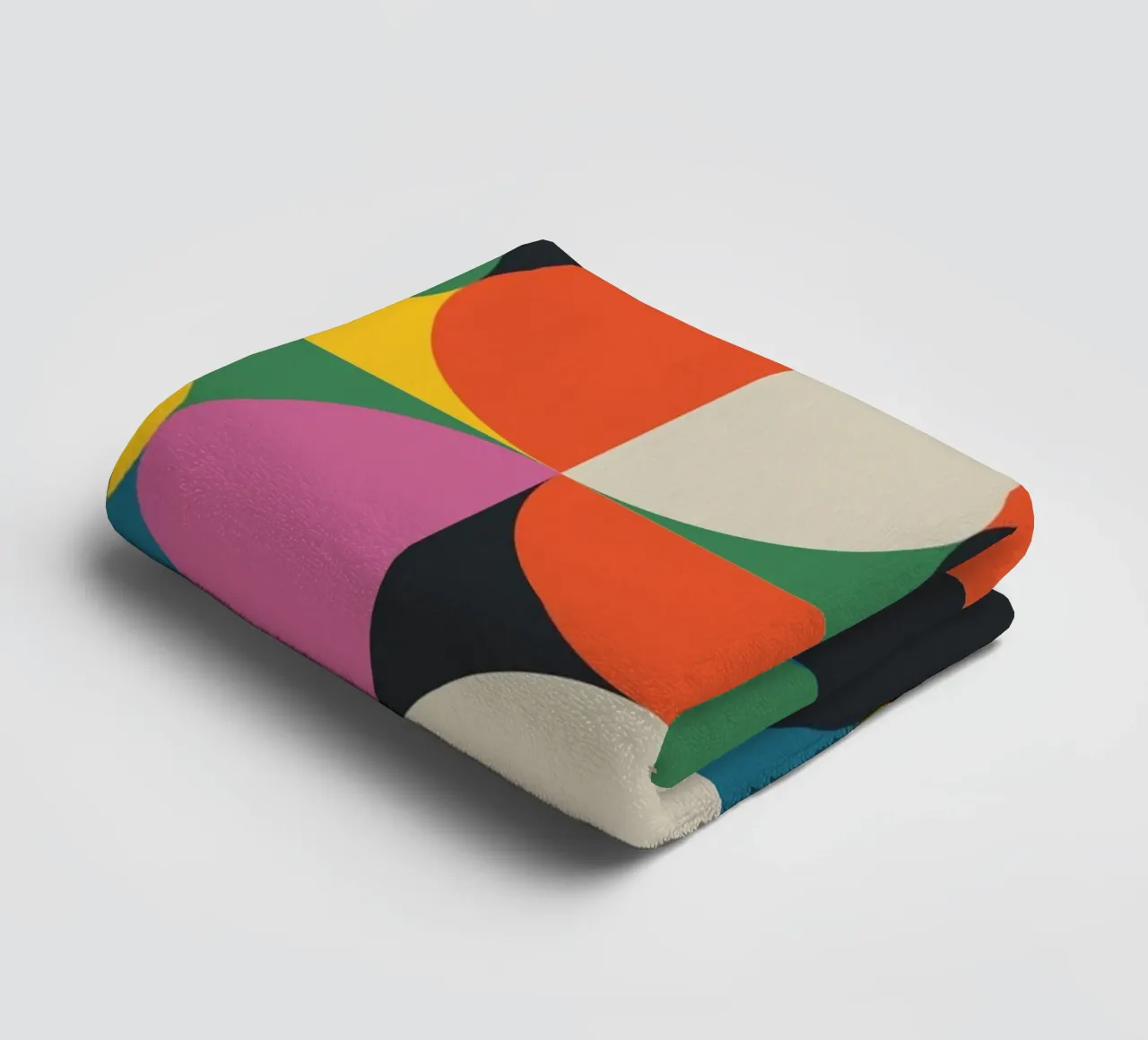 Motivo geometrico a semicerchio colorato della modernità di metà secolo asciugamano da bagno da THE MOTIVATED TYPE