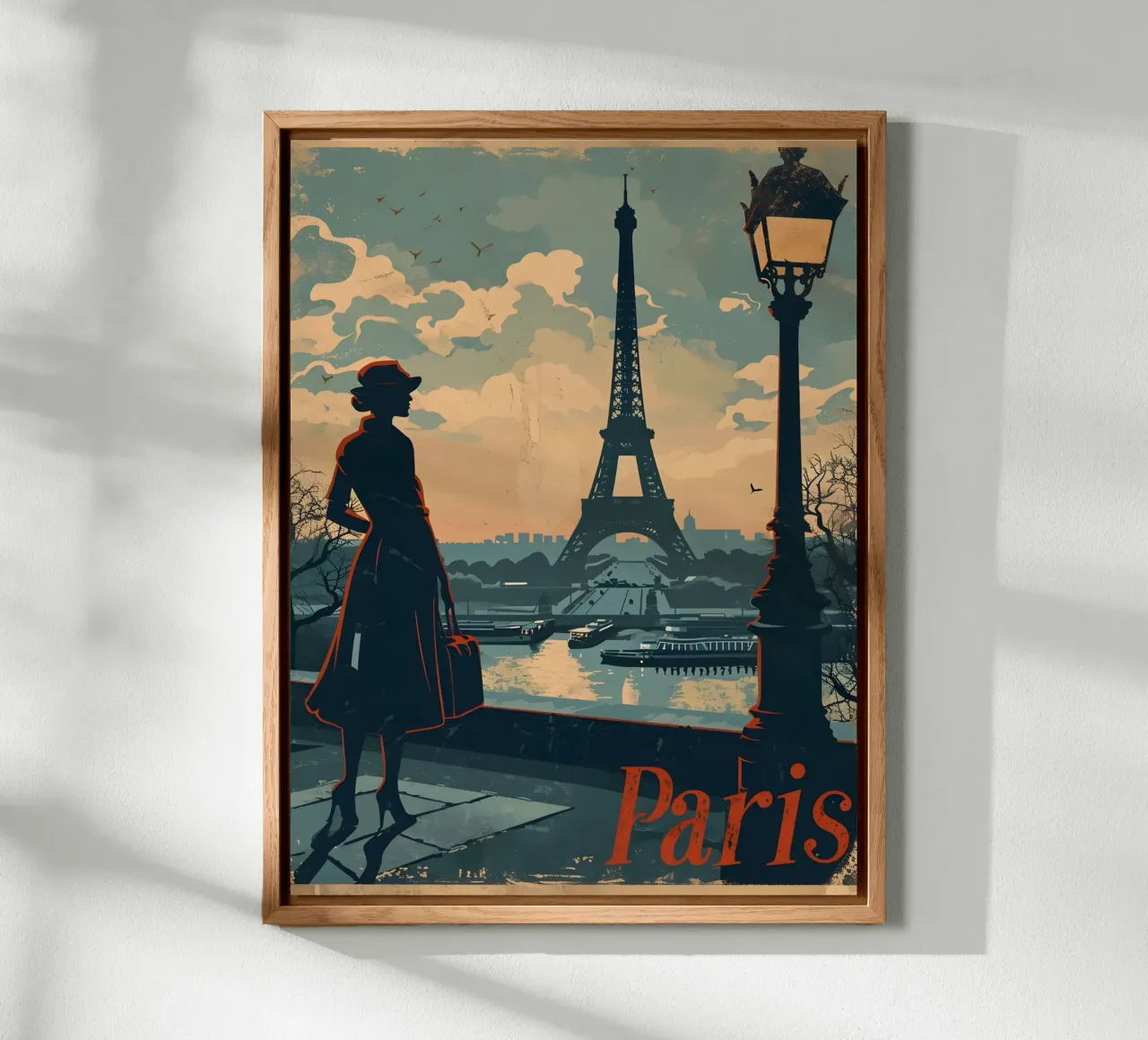 Paris Eiffelturm Vintage Kunst alluminio dibond da Vintage Travel Art