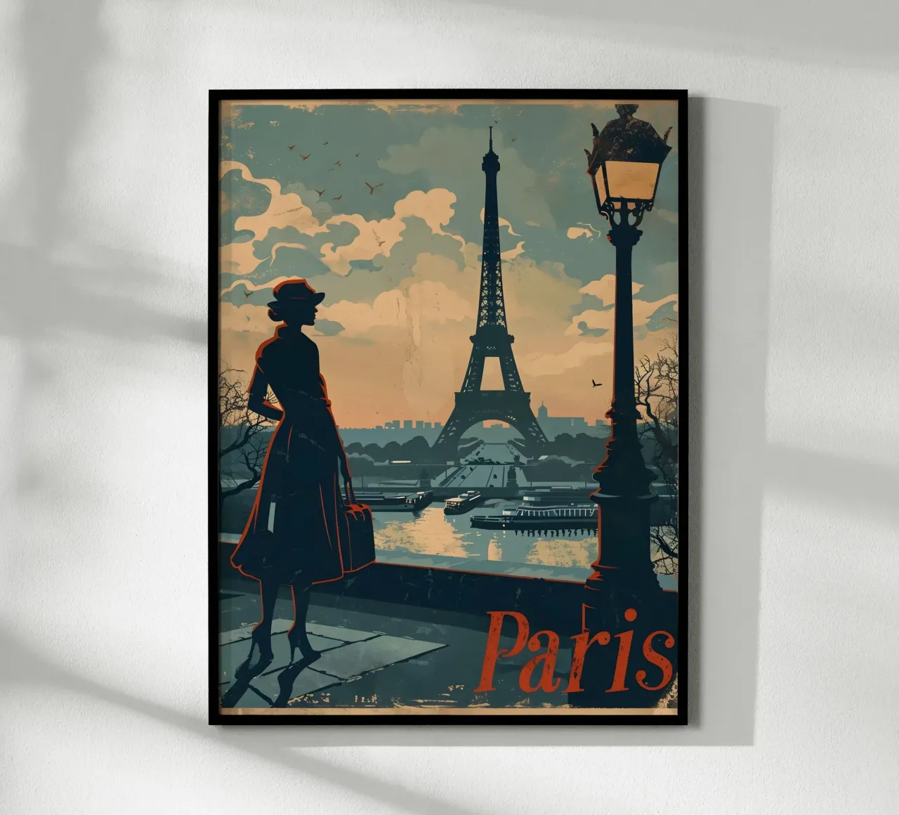 Paris Eiffelturm Vintage Kunst carta hahnemühle da Vintage Travel Art