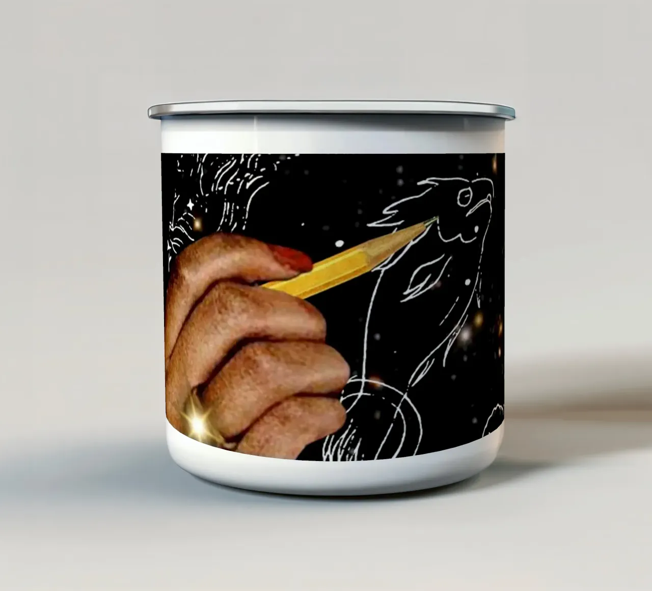 Drawing constellations tazza in smalto da MsGonzalez