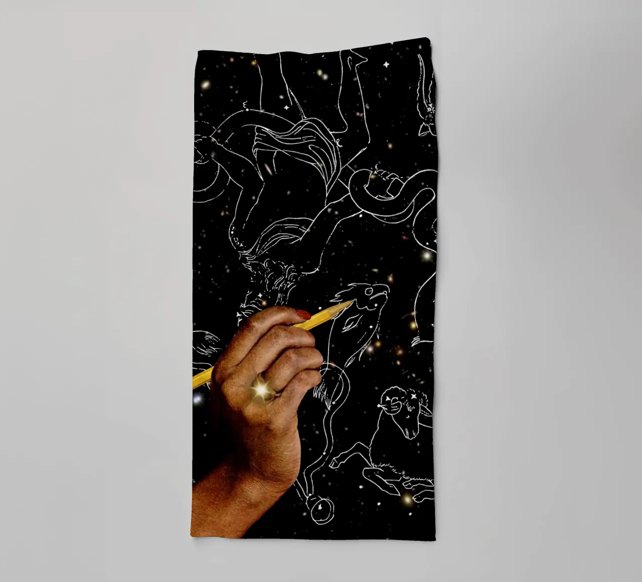 Drawing constellations asciugamano da bagno da MsGonzalez