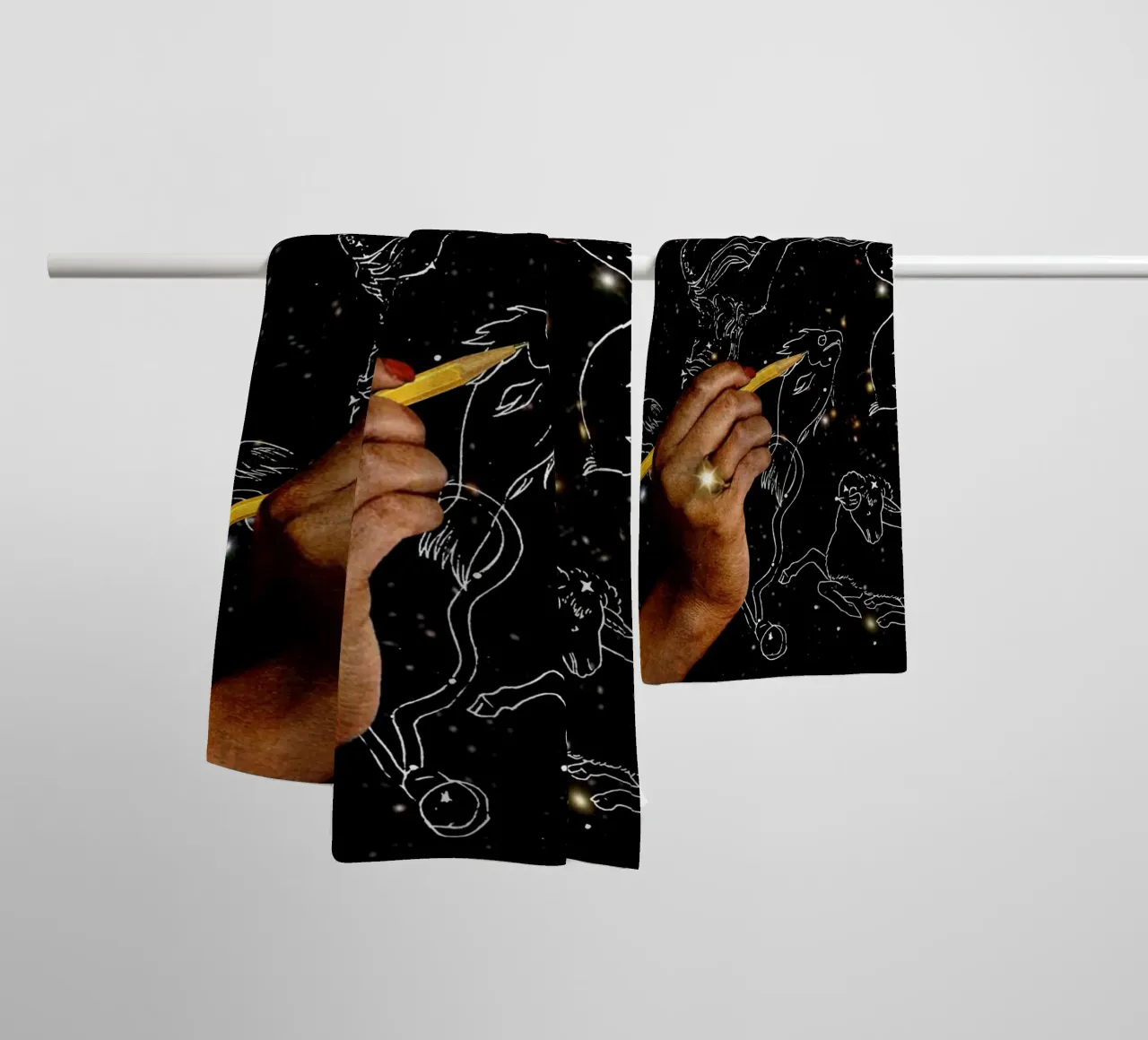Drawing constellations asciugamano da bagno da MsGonzalez