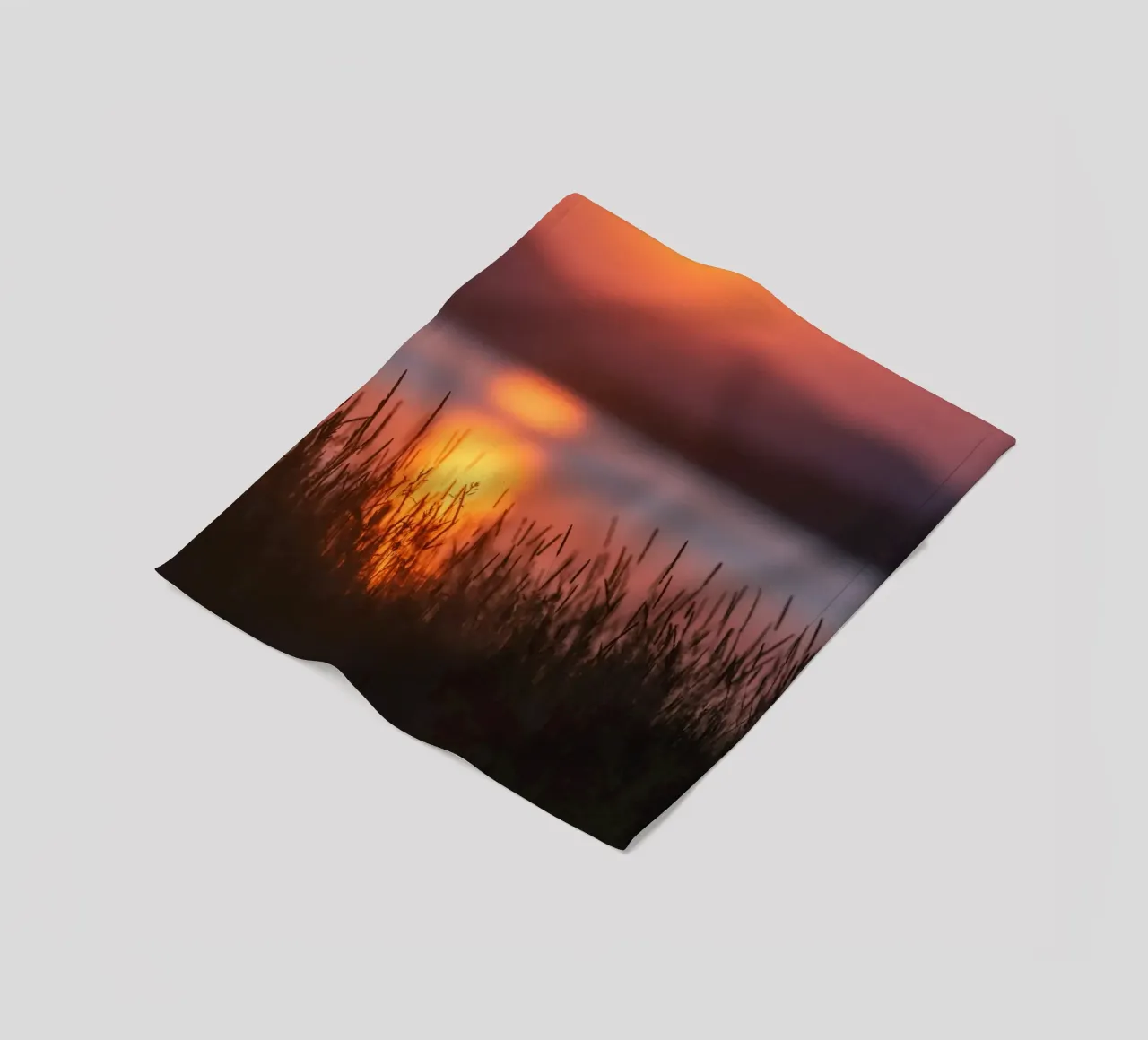 sunset silhouette fleece blanket by Earthly Visions