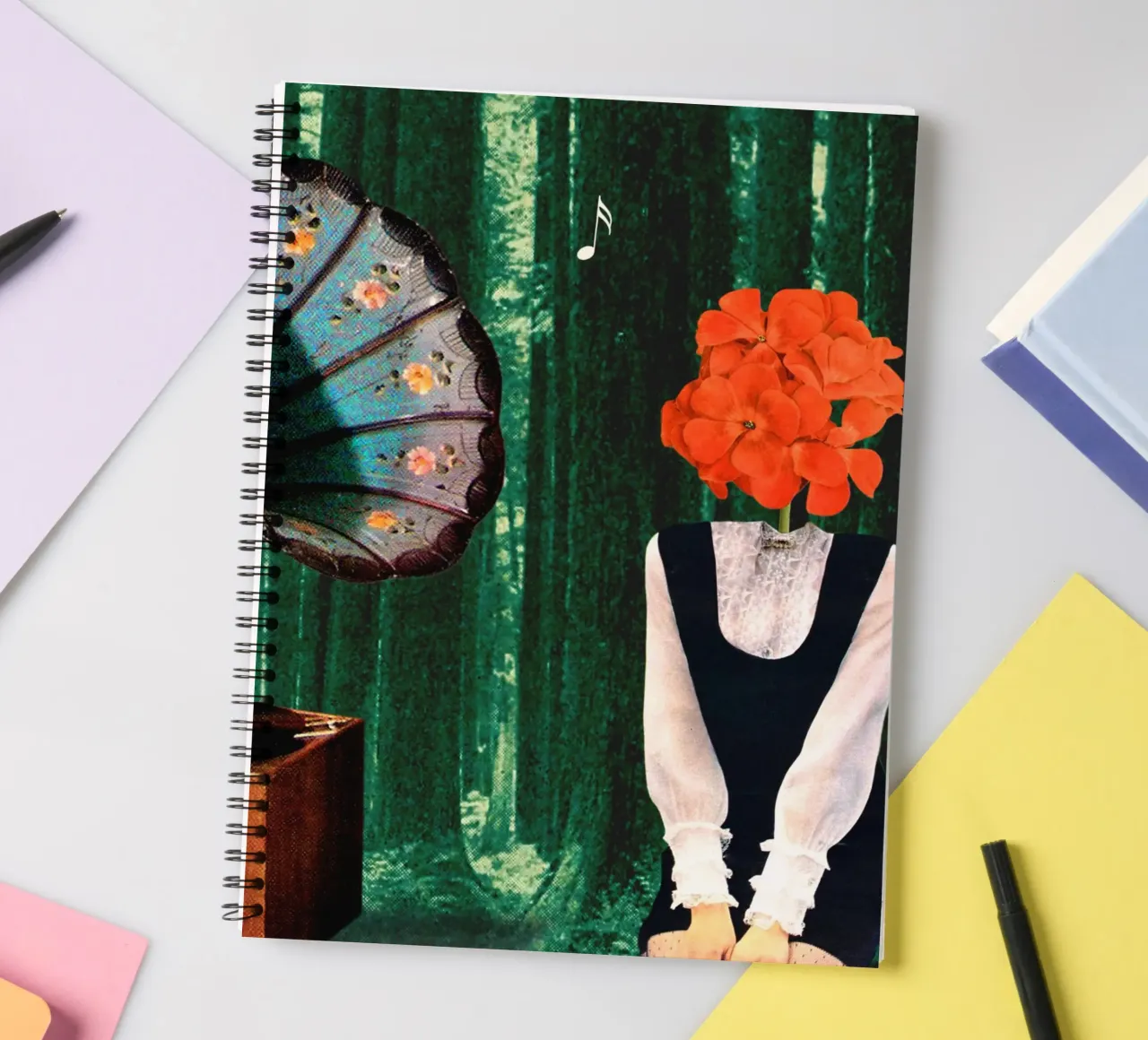 Blooming spiral notebook by MsGonzalez