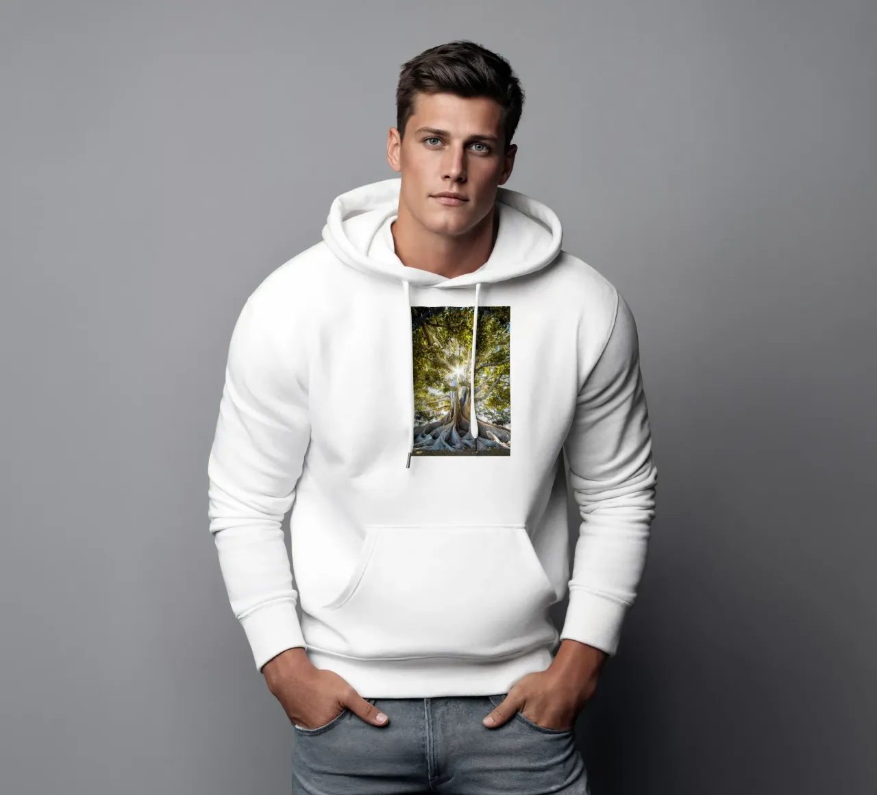 albero luce del sole felpa con cappuccio da Earthly Visions