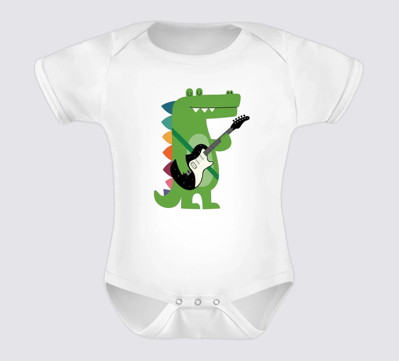 Kroko-Felsen Kurzarm Babybody von Andy Westface