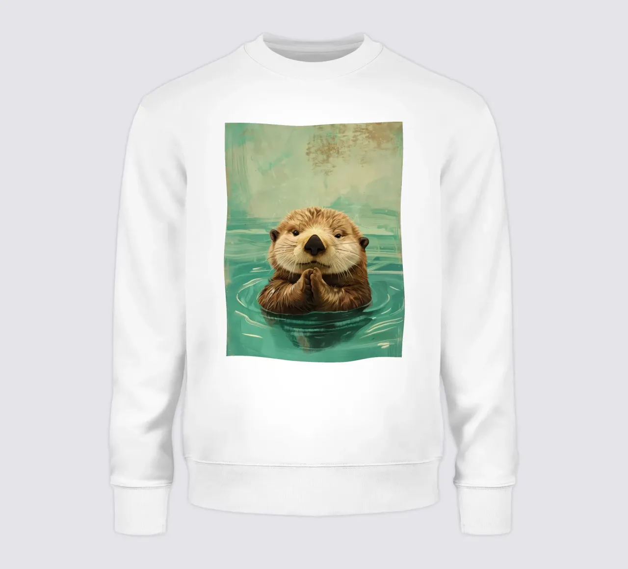 Seeotter-Welpe in friedlichen Gewässern Sweatshirt von DesignDoodle