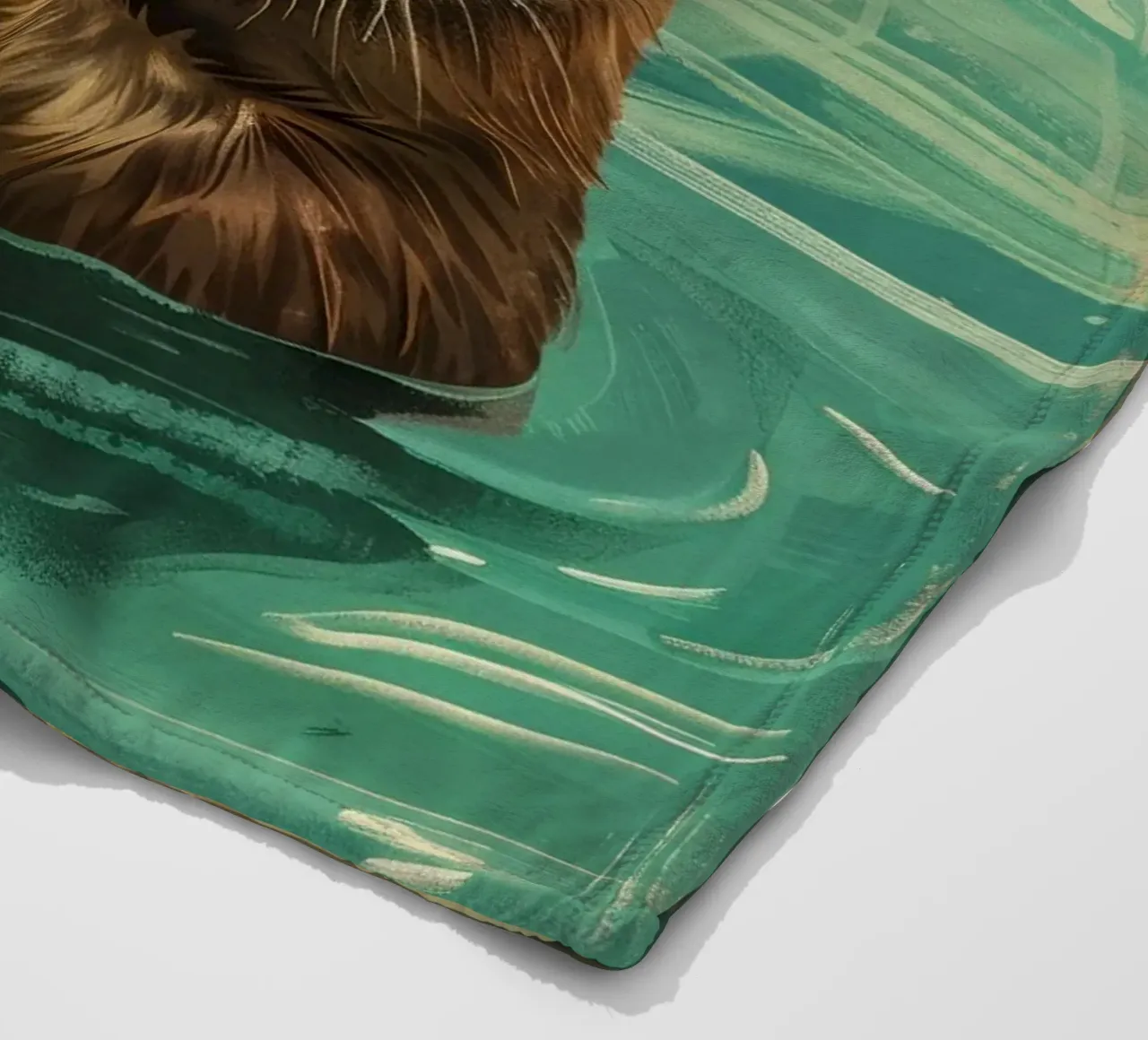 Seeotter-Welpe in friedlichen Gewässern Fleecedecke von DesignDoodle