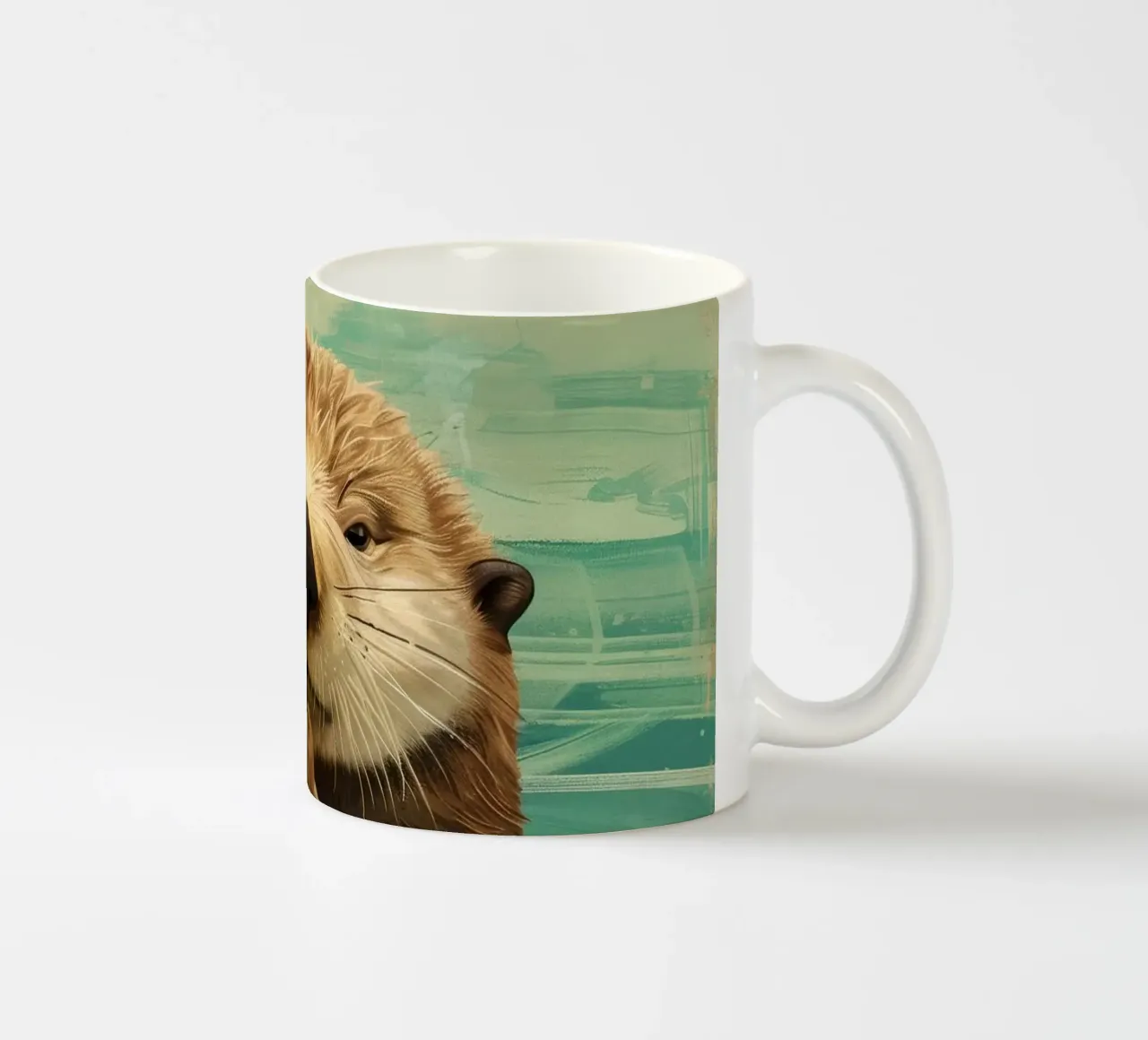 Seeotter-Welpe in friedlichen Gewässern Keramik Tasse von DesignDoodle