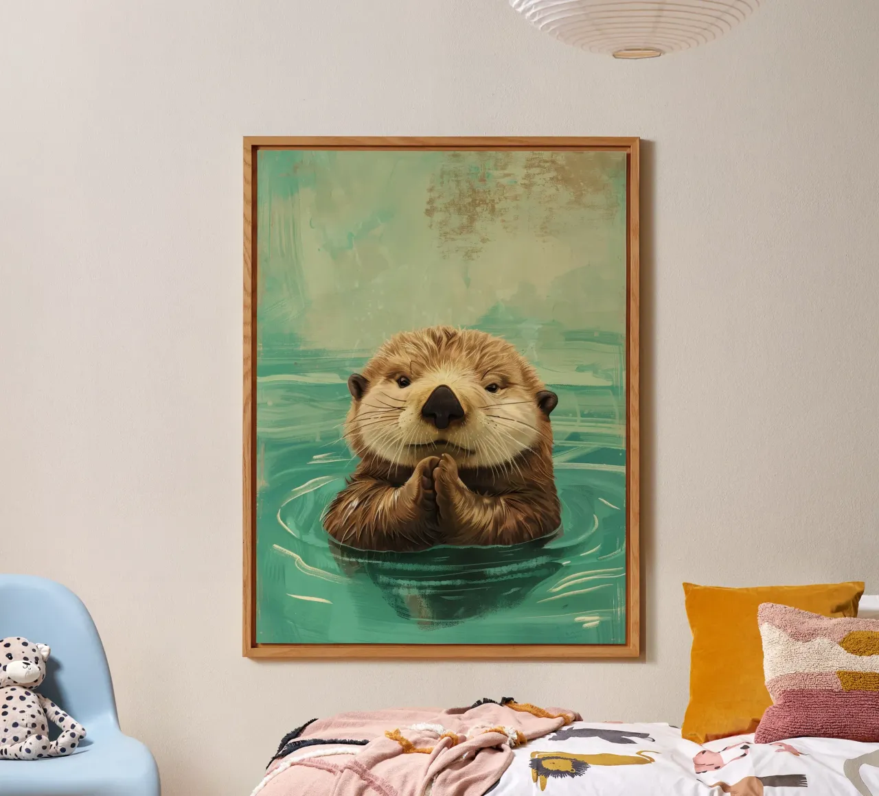 Sea Otter Pup in Peaceful Waters alu-dibond by DesignDoodle