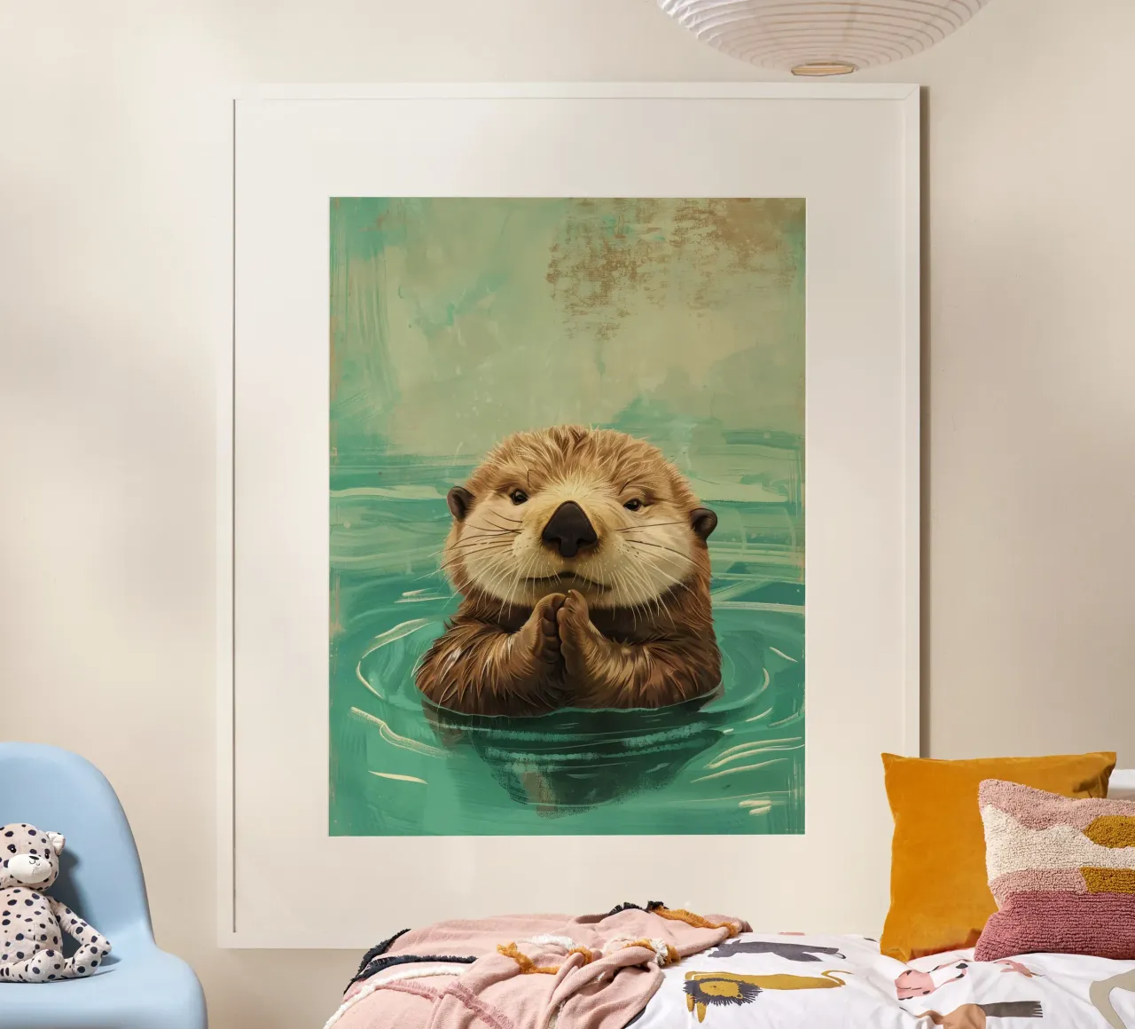 Seeotter-Welpe in friedlichen Gewässern Hahnemühle von DesignDoodle