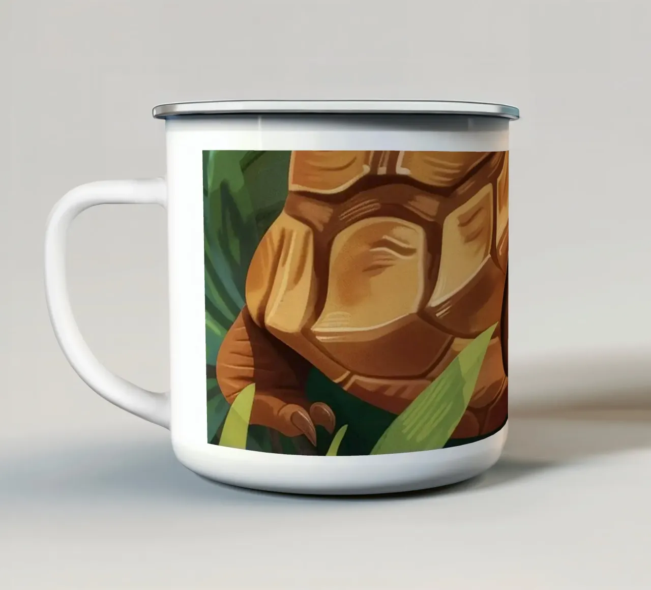Avventuriero tartaruga d'oro tazza in smalto da DesignDoodle