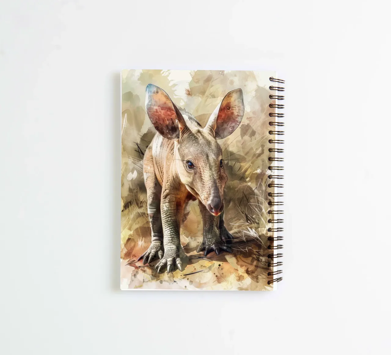 Curious Aardvark in the Wild spiral notebook by DesignDoodle