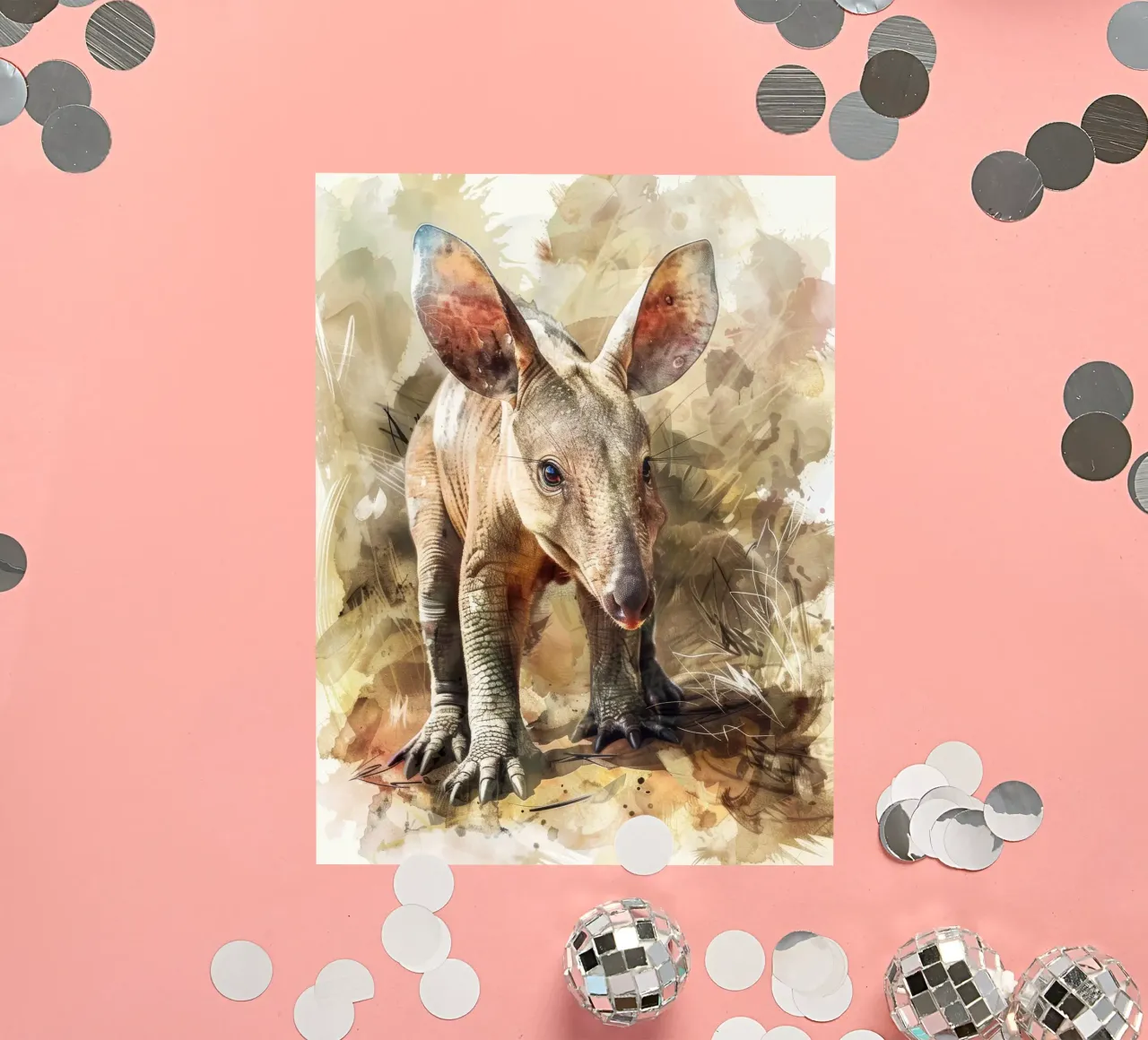 Neugieriges Erdferkel in freier Wildbahn Sticker von DesignDoodle
