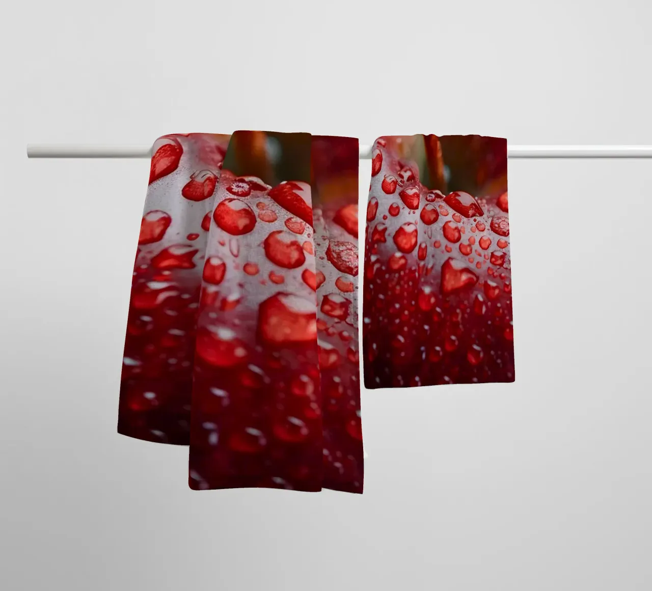 Red temptation towel by M-Ulrich-Digital Art