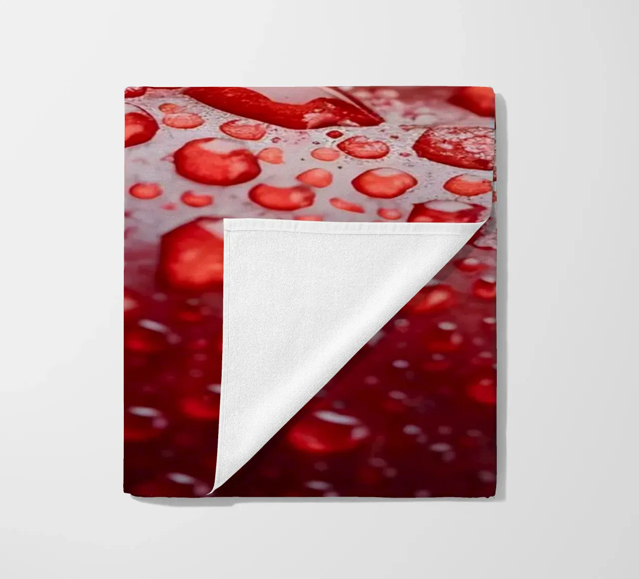 Red temptation beach towel by M-Ulrich-Digital Art