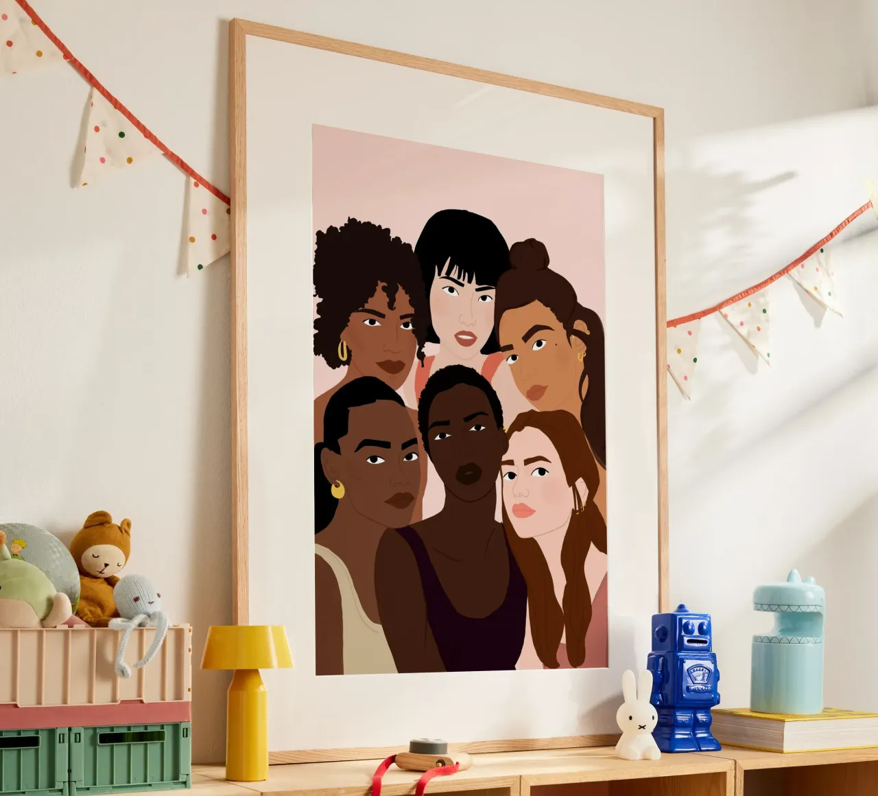 Beauty Everywhere poster avec cadre en aluminium de Céleste Wallaert