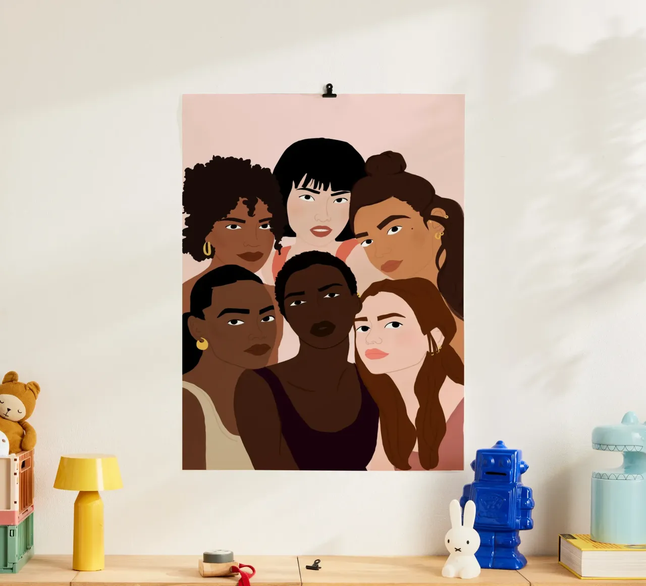 Beauty Everywhere poster avec cadre en aluminium de Céleste Wallaert