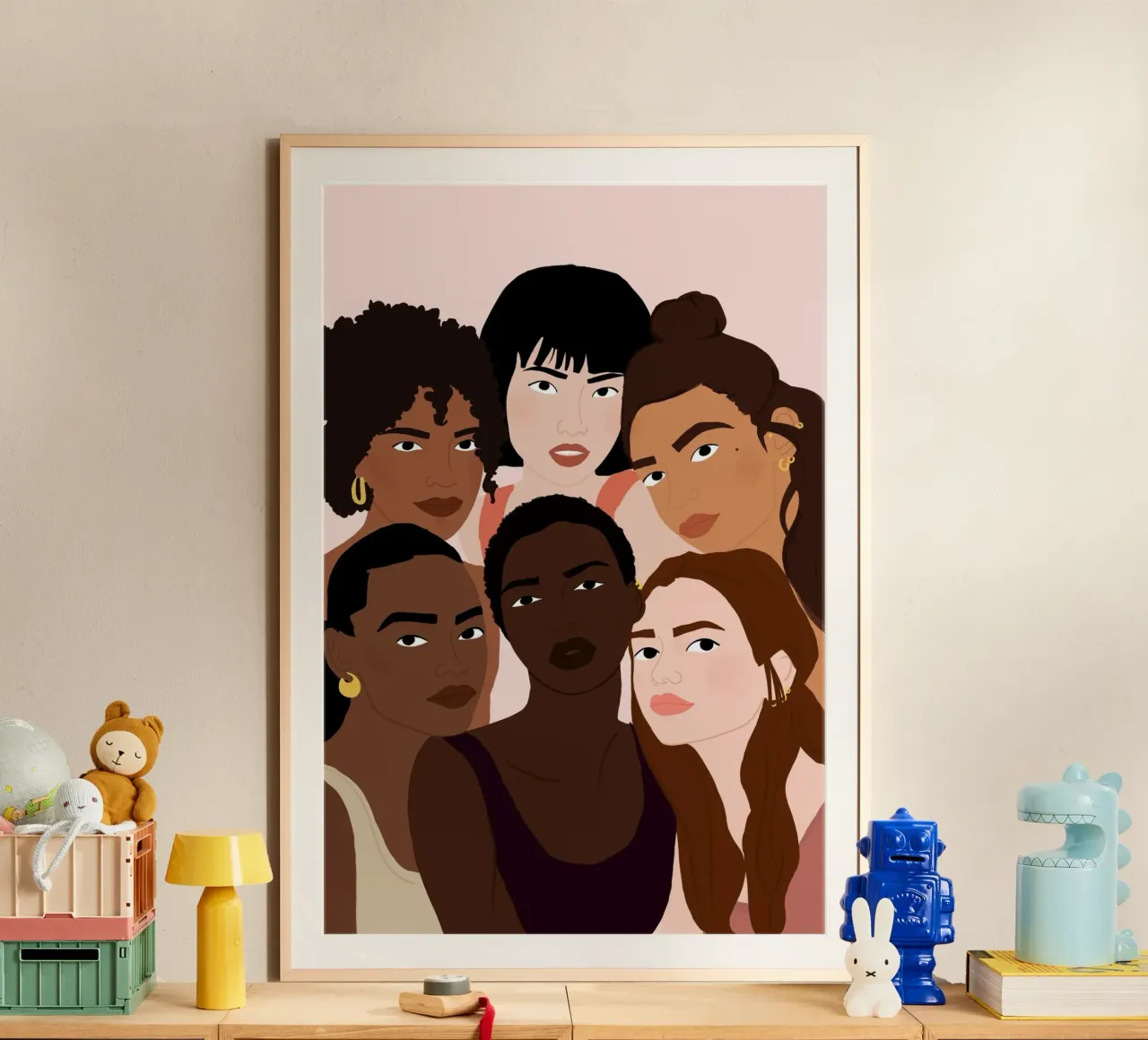 Beauty Everywhere poster avec cadre en aluminium de Céleste Wallaert