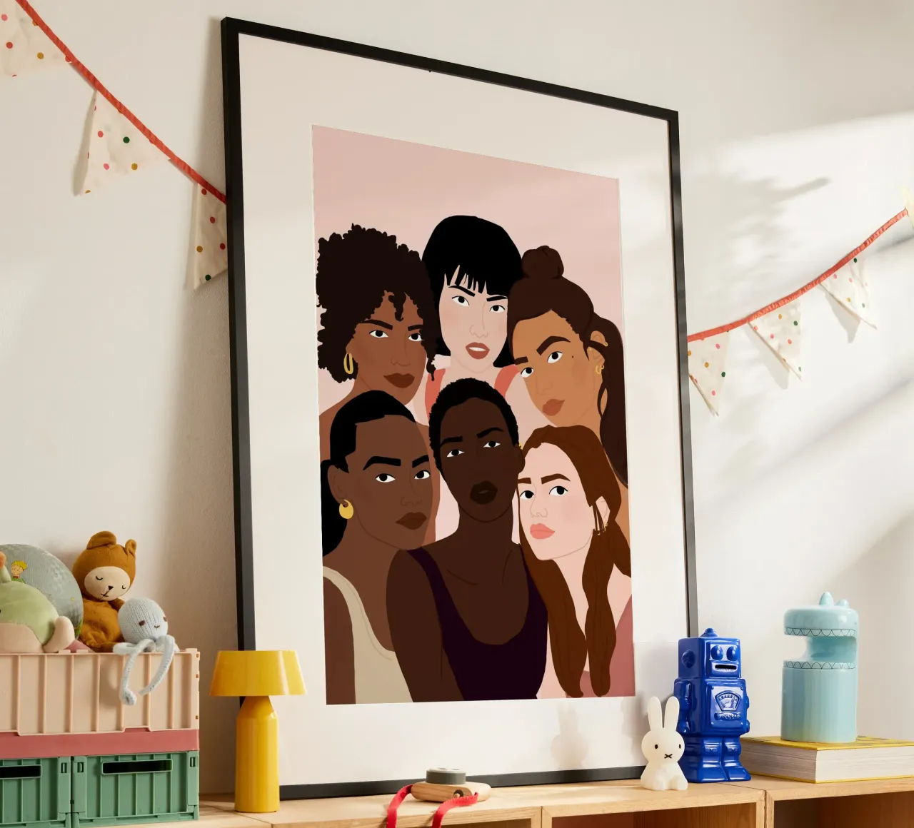 Beauty Everywhere poster avec cadre en aluminium de Céleste Wallaert