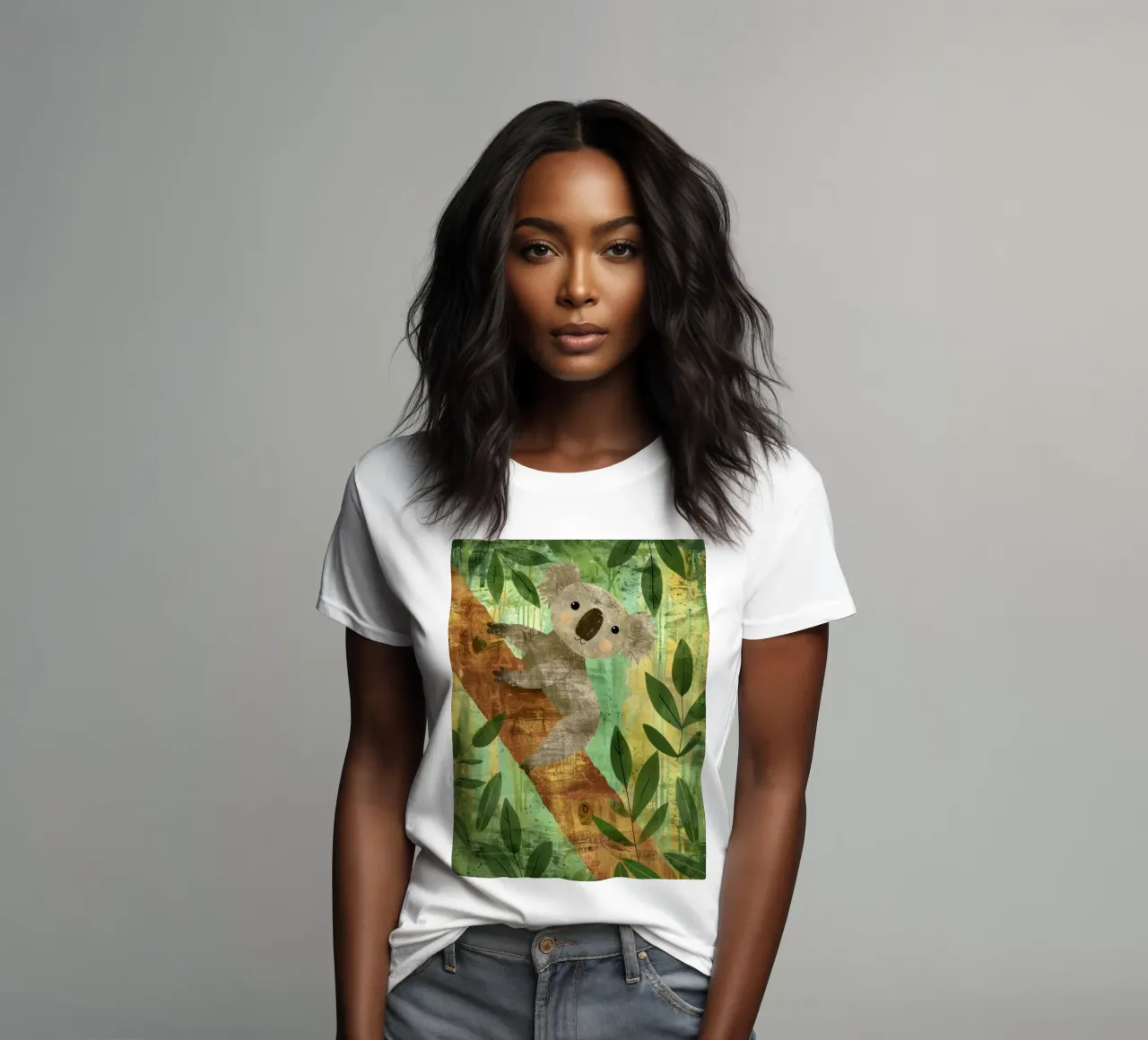 Koala-Kuscheln im Wald Frauen T-Shirt von DesignDoodle