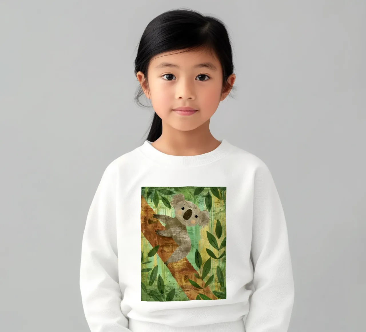 Koala-Kuscheln im Wald Kinder Sweatshirt von DesignDoodle