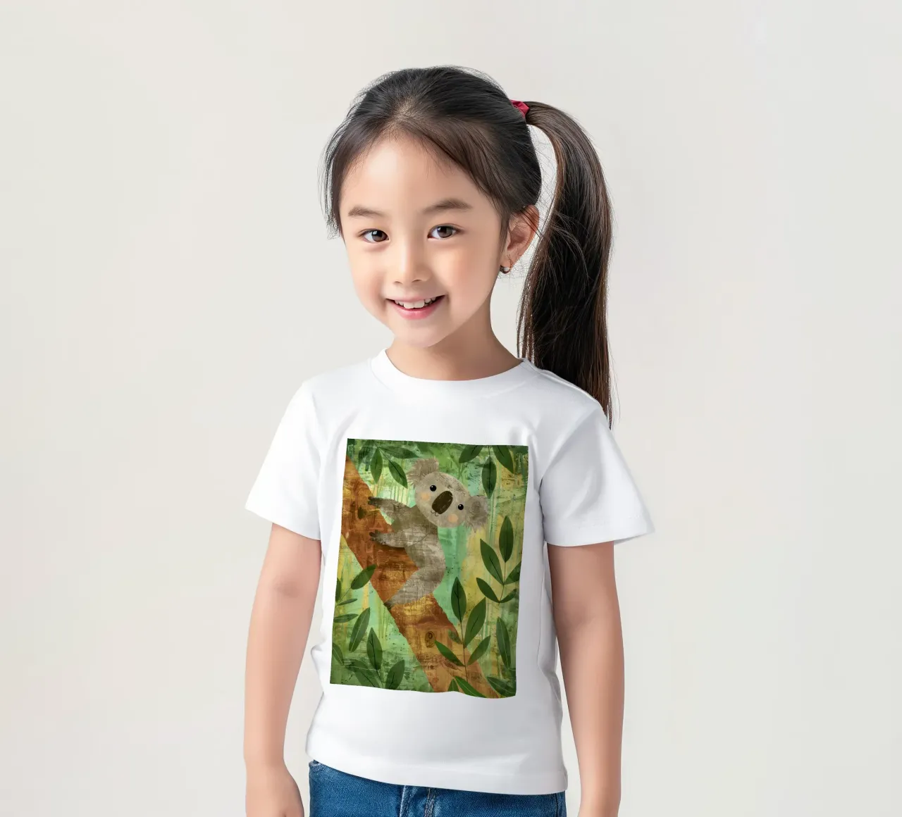 Koalaknuffels in het bos kinder t-shirt van DesignDoodle