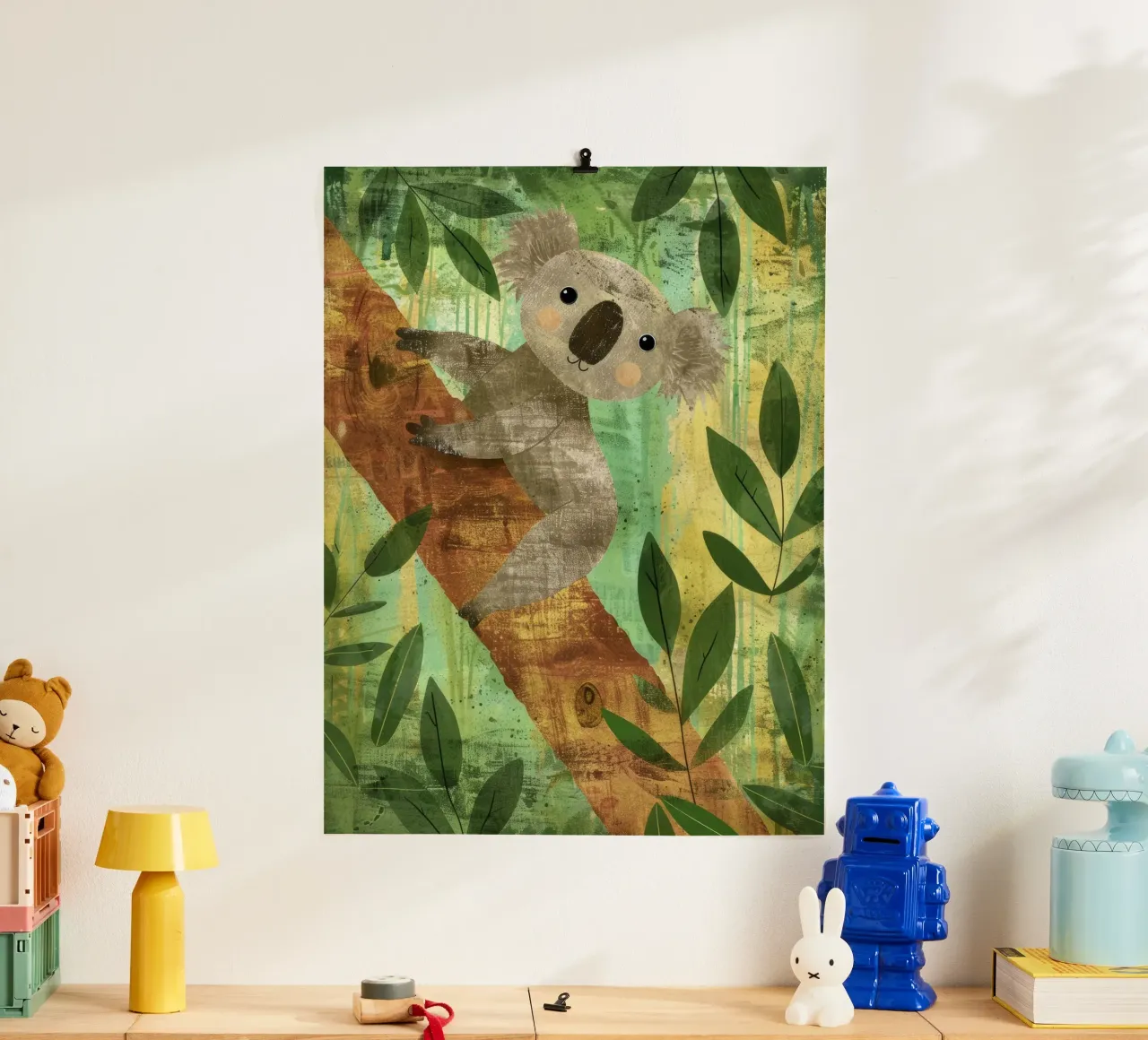 Coccole di Koala nella foresta carta hahnemühle da DesignDoodle