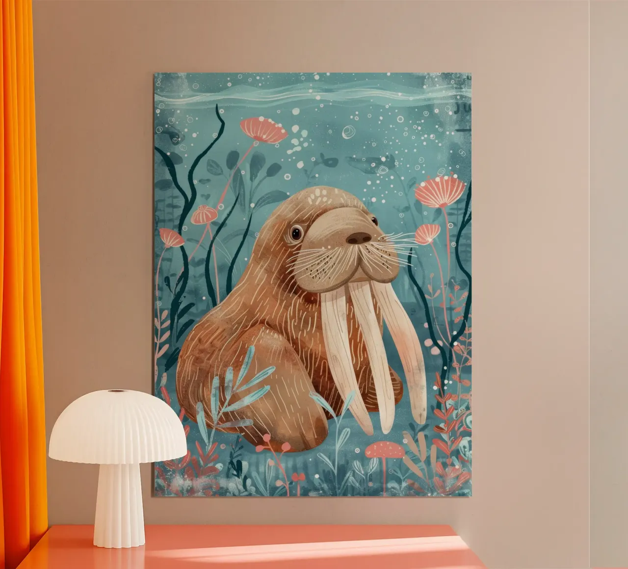 Il sogno oceanico del vitello tricheco poster da DesignDoodle