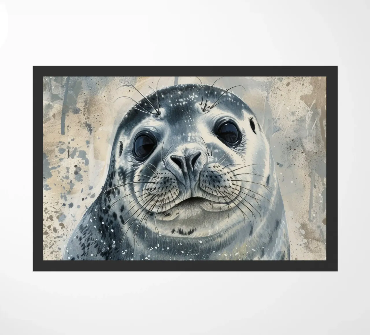 La inocencia de un cachorro de foca común felpudo de DesignDoodle