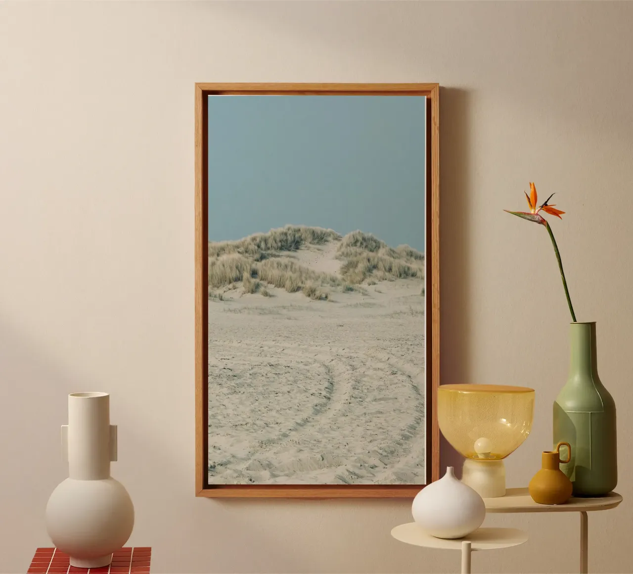 kustlandschap canvas met Baklijst van life of sands